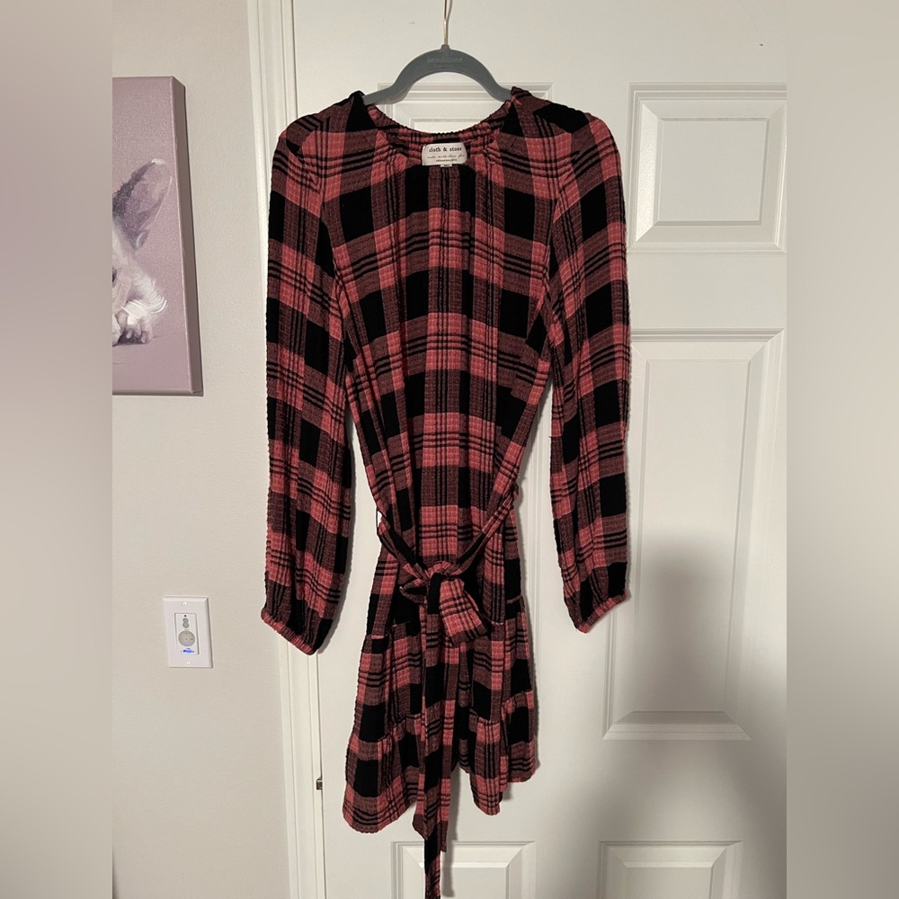 Cloth and Stone Plaid Dress